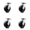 Service Caster 8 Inch Phenolic Wheel Heavy Duty Top Plate Swivel Caster, 4PK SCC-55S825-PHR-4 - alternate 1